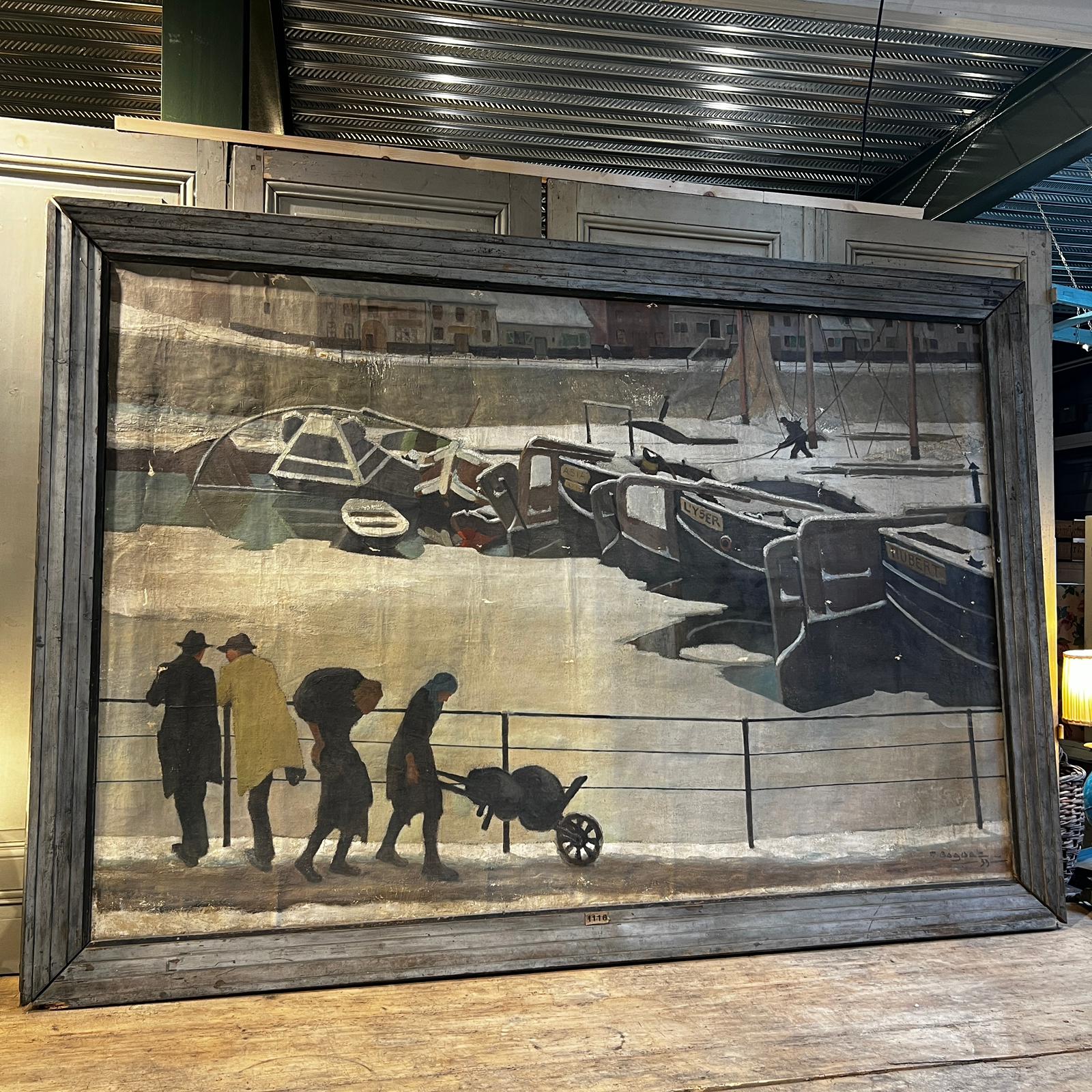 Grande peinture hivernale